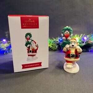 Polar Bear Santa - Magic Sound Hallmark Keepsake Ornament - Club Exclusive